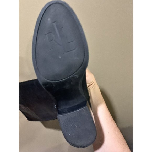 LAUREN RALPH LAUREN 'Marion' Riding Knee High Boots Black Size 7 - Picture 11 of 13